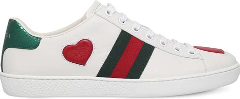 gucci ace heart trainers